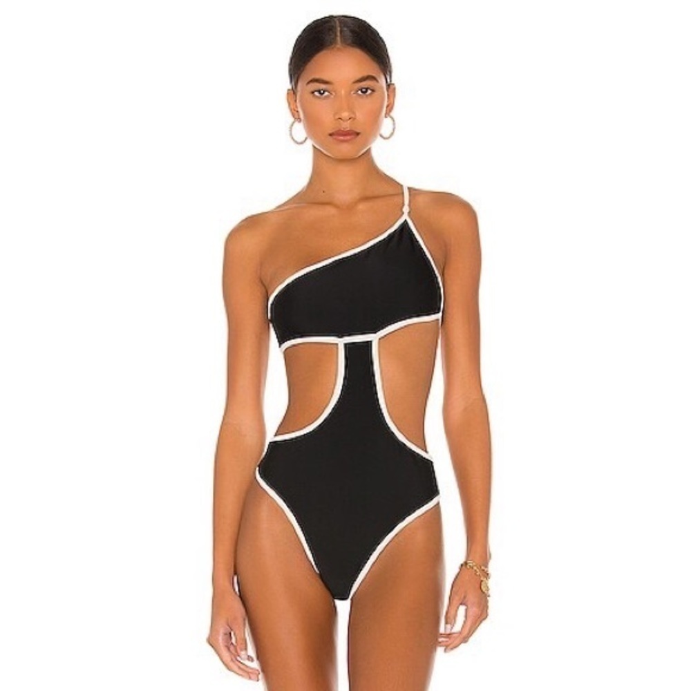 Lovewave The Amalia One Piece in Black & Ivory Size S